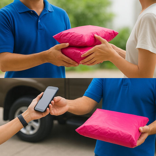 Pink Courier Bags C3 350x450mm 1000 Pcs