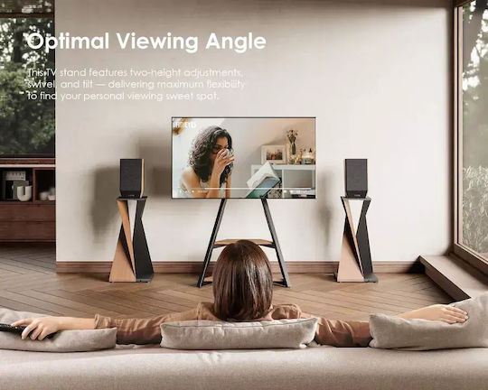 Fitueyes F82F2444L Βάση Τηλεόρασης Δαπέδου έως 65" Μαύρο