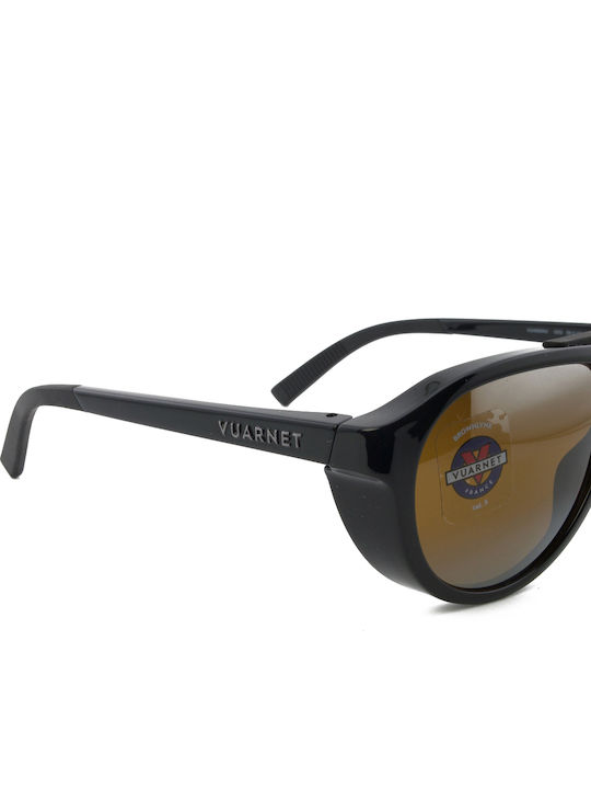 Unisex Sunglasses with Gray Horn-Rimmed Frame and Gray Lens