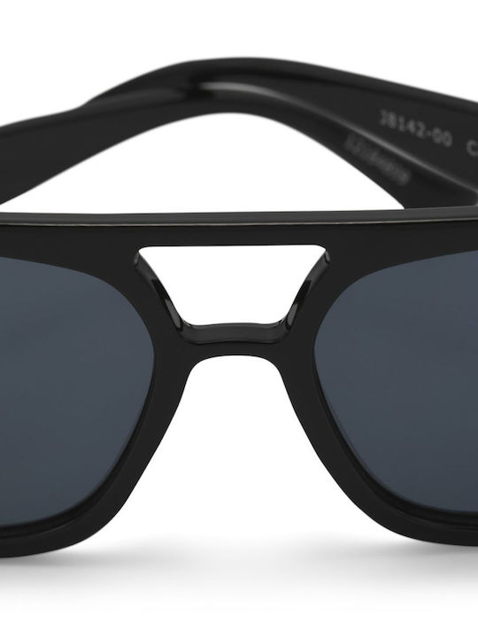 Jack & Jones Black Beauty Ανδρικά Γυαλιά Ηλίου με Μαύρο Σκελετό και Μαύρο Φακό 12184899