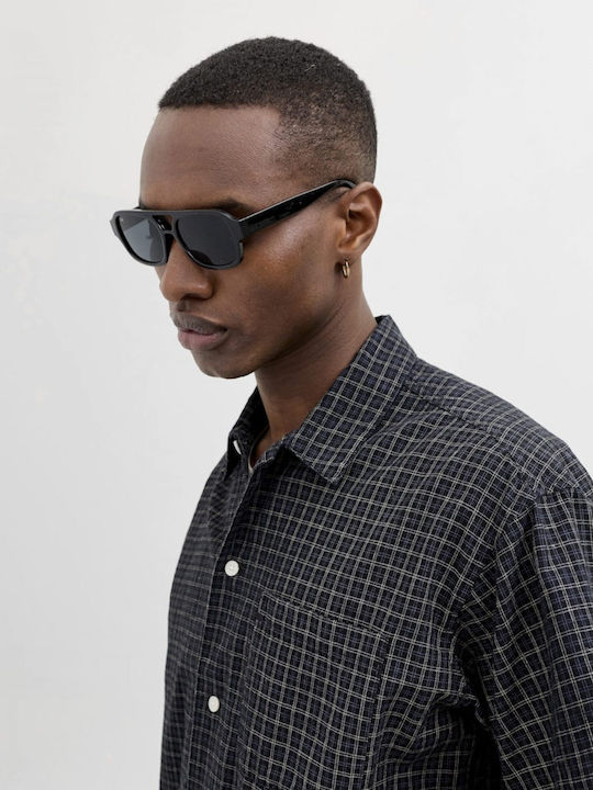 Jack & Jones Black Beauty Ανδρικά Γυαλιά Ηλίου με Μαύρο Σκελετό και Μαύρο Φακό 12184899