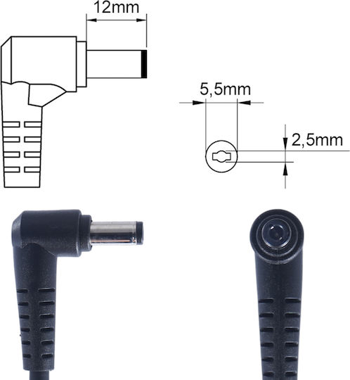 Ac Adapter Laptop-Ladegerät 120W 19V 6.32A für Asus mit Abnehmbarem Netzkabel