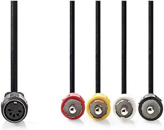 Nedis RCA Male - RCA Male Cable 0.2m CAGL20475BK02 1 Piece