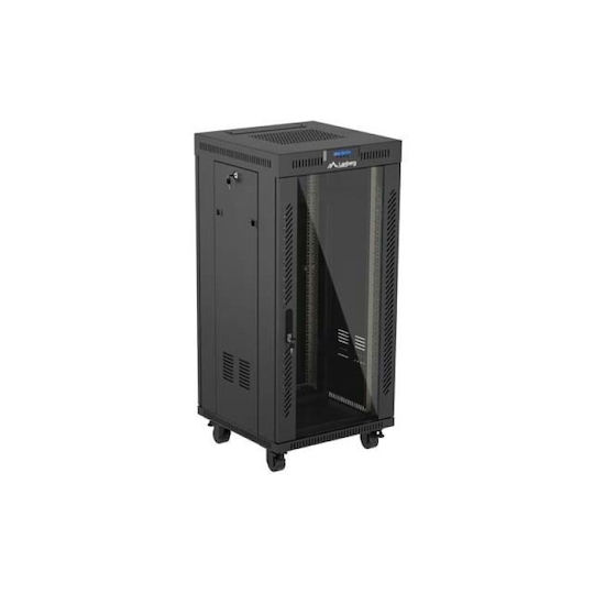 Lanberg Επιδαπέδια Καμπίνα Rack 19U Μαύρο FF01-6624-12BL