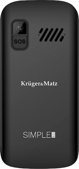 Kruger & Matz Simple 923 Dual SIM Κινητό με Μεγάλα Κουμπιά (Αγγλικό Μενού) Μαύρο