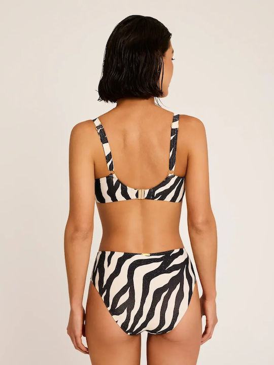 Set Bikini Ψηλόμεσο Animal Print Zebra Print