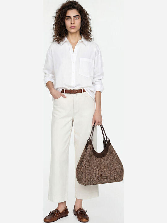 Rattankleine Damen Handtasche Braun
