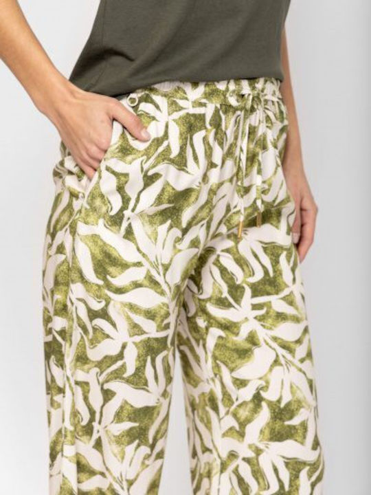 Pantaloni Dama Din Țesătură Leaf