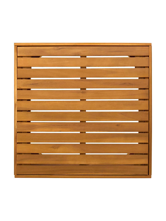 Polițoană De Exterior Din Lemn Pentru Grădină Maro Cu Pernă 60x60x30cm