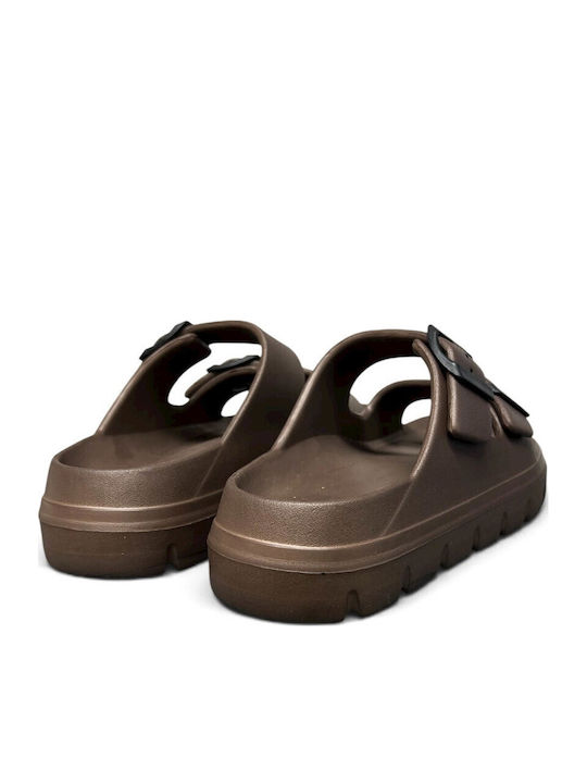 Eva Flip Flops In Sandal Style In Brown Colour
