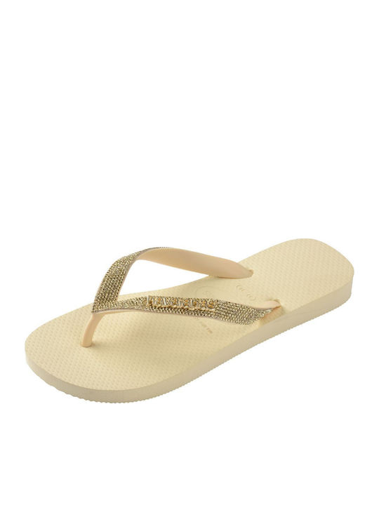 Top Flip Flops in Beige Colour