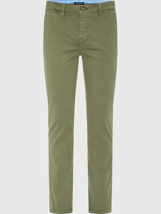 Men's Chino Elastic Regular Fit Dark Olive FBM013-001-02-Deep Forest