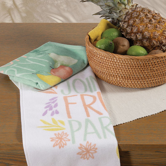 Nef-Nef Homeware Fruit Party Geschirrtuch aus 100% Baumwolle in Grün Farbe 40x60cm