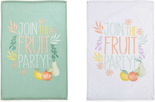 Nef-Nef Homeware Fruit Party Geschirrtuch aus 100% Baumwolle in Grün Farbe 40x60cm Nef-Nef Homeware Fruit Party Geschirrtuch aus 100% Baumwolle in Grün Farbe 40x60cm