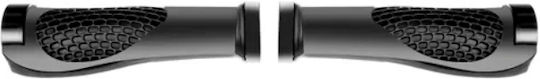Set 2 Bicycle Grips Rubber Black