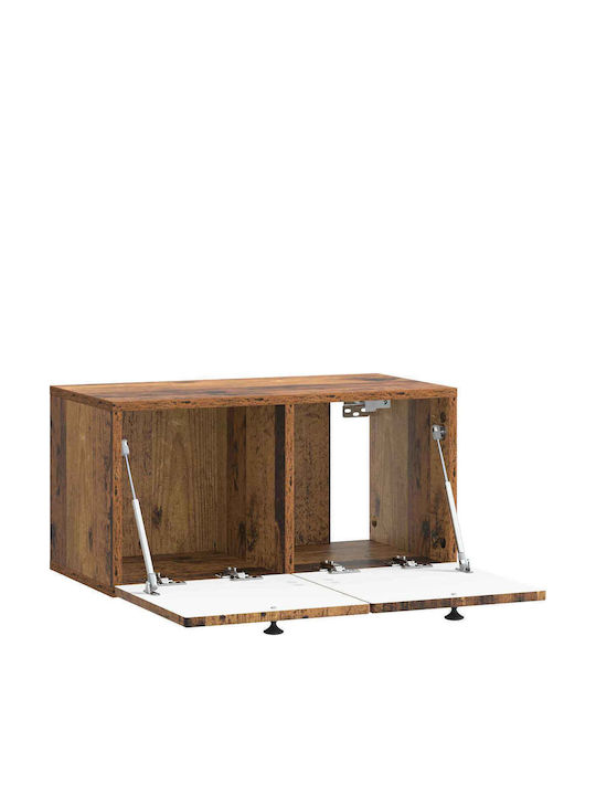 vidaXL TV-Ständer Aus Metall Mit Gebeiztem Holz M59.5xT31xH30cm