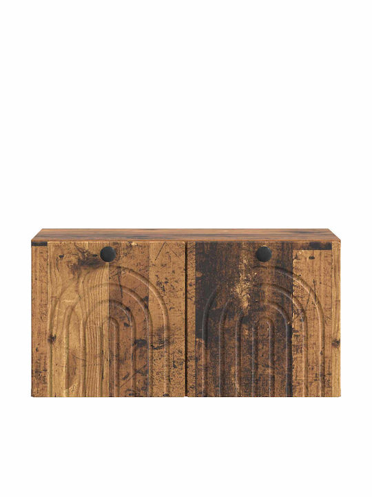 vidaXL TV-Ständer Aus Metall Mit Gebeiztem Holz M59.5xT31xH30cm