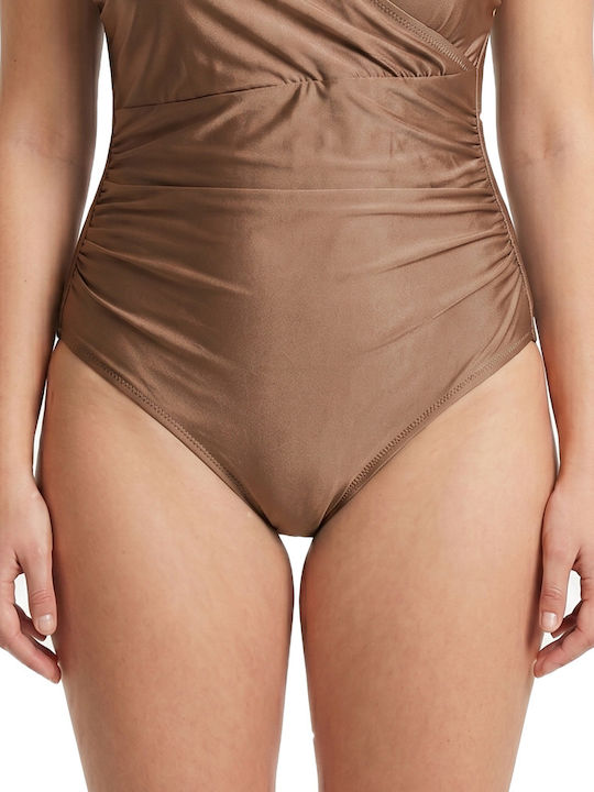 One Piece Swimsuit Brown