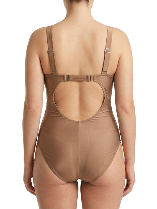 One Piece Swimsuit Brown
