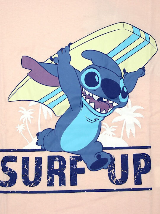 Детски Комплект със Шорти Летен 2 Части Сомон/Син Stitch