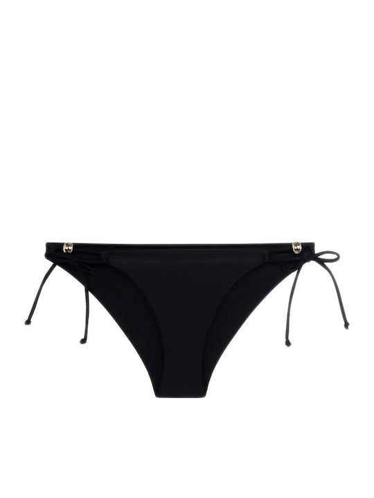Bikinihosen Slip mit Schnürung Schwarz