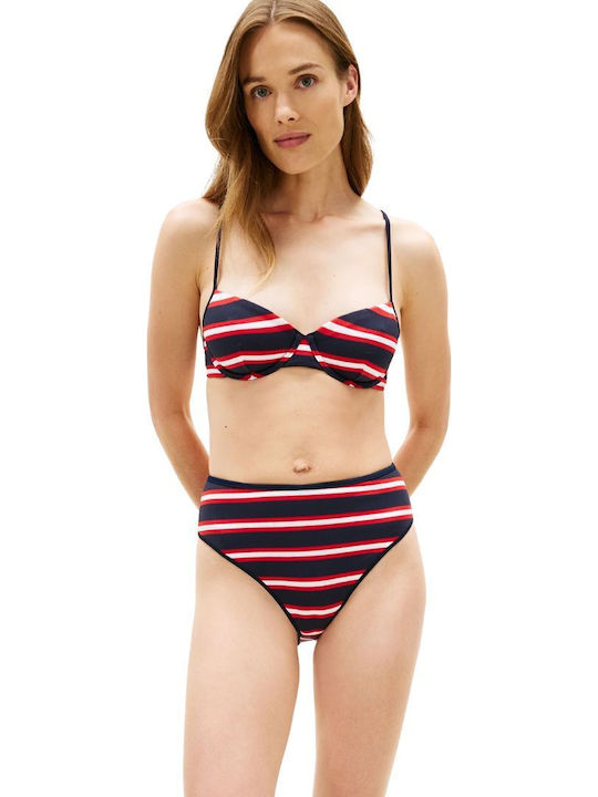 High Waist Bikini Slip Navy Blue