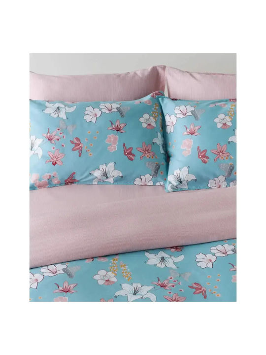 Kentia Darlyn Set Of Oxford Pillowcases Ciel Pink White Yellow 50x70cm