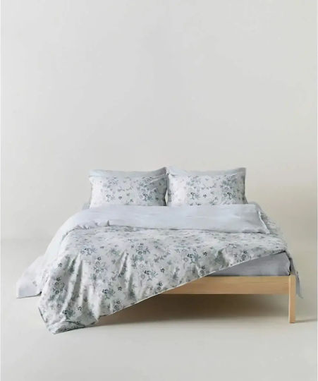 Kentia Vervita Set Pillowcases Oxford Gray White Beige Mint 50x70cm