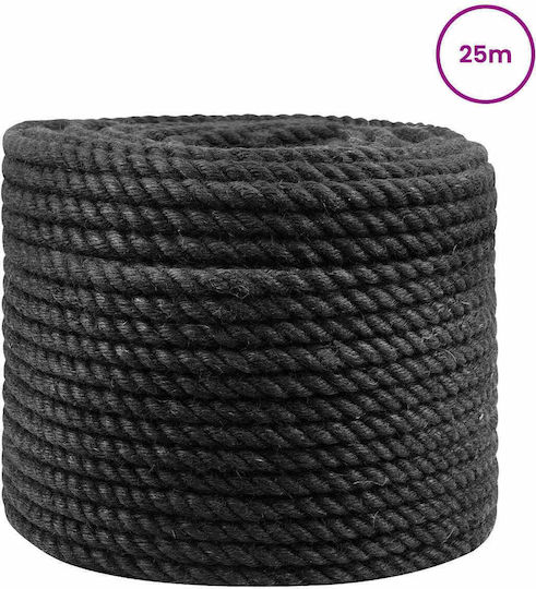 vidaXL Rope Jute 12 Black 100% Jute Tossa 42011617 Black