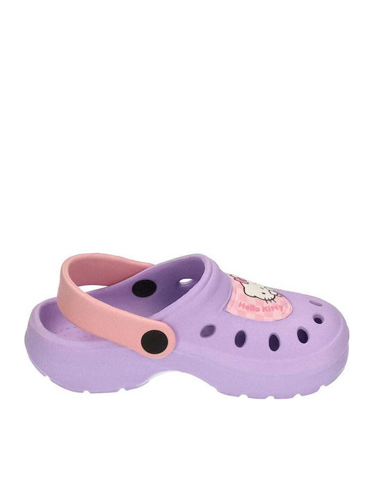 Hello Kitty Kids Anatomic Beach Clogs Purple
