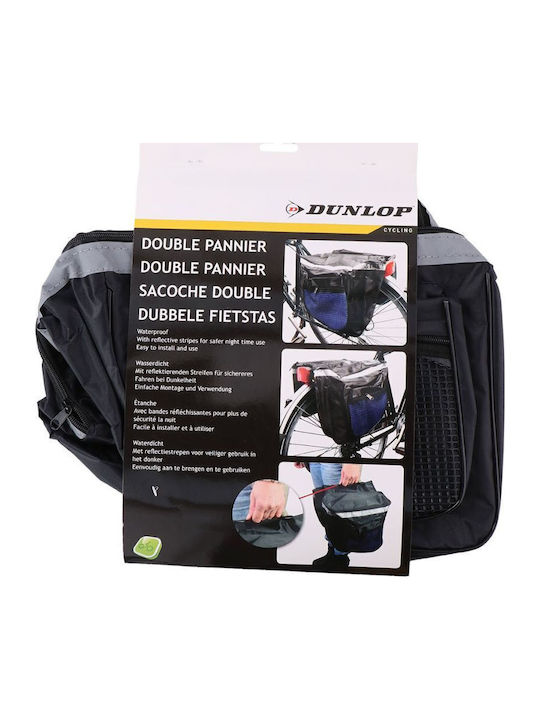 Dunlop Doppeltes Fahrradtaschen Rack Bag 13lt Schwarze