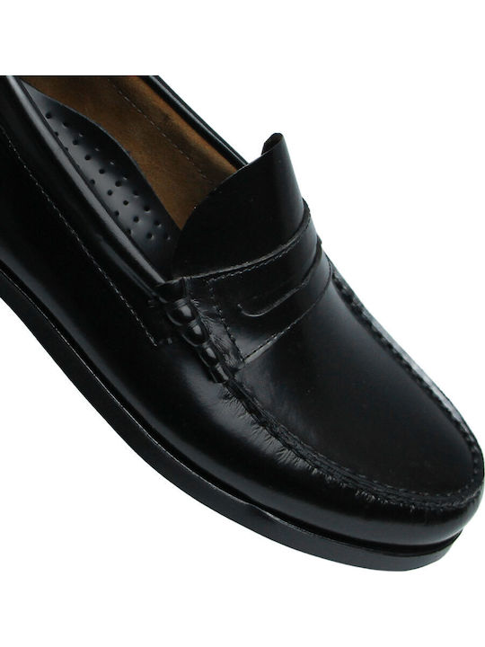 Leather Men's Moccasins In Black Colour
