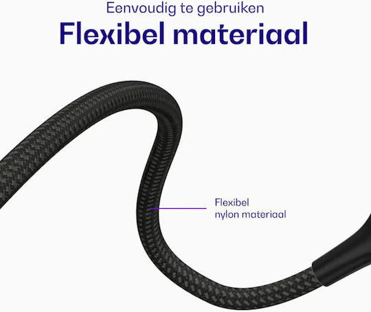 Buddi Flex USB 2.0 Кабел USB-C Мъжки - USB-C 60W Черен 2m