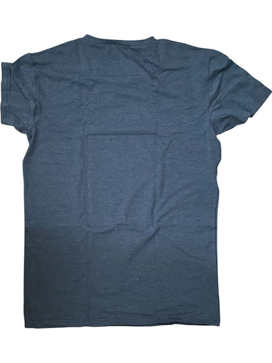 Men's Short Sleeve Undershirt Blue-Jeans