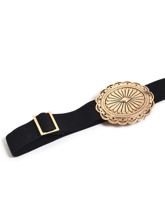 Elastic Black Women's Belt 8516.9045.N-black