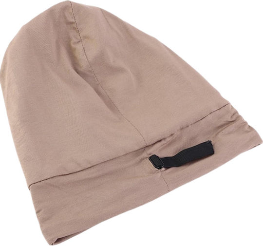 Beanie Unisex Σκούφος Πλεκτός σε Μπεζ χρώμα