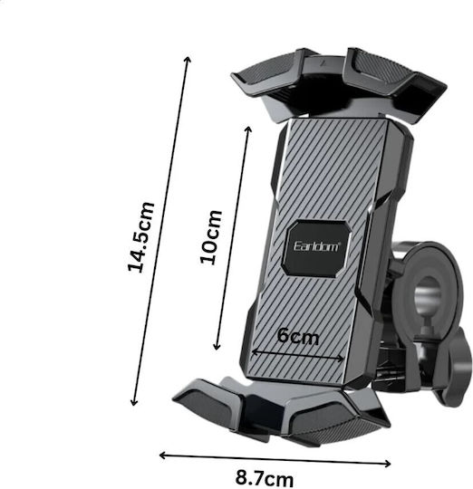 Earldom Eh275 Bicycle And Motorcycle Mobile Phone Holder 360° Automatic Lock Universal Phone Holder Scooter