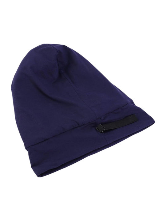 Beanie Γυναικείος Σκούφος με Πλεξούδες σε Μπλε χρώμα