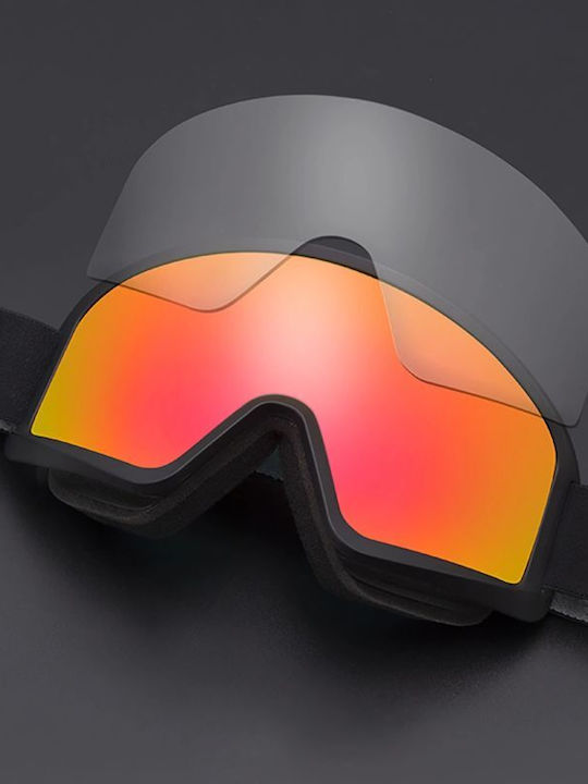 Qunature Ski & Snowboard Mask Adults White with Lens in Black Colour
