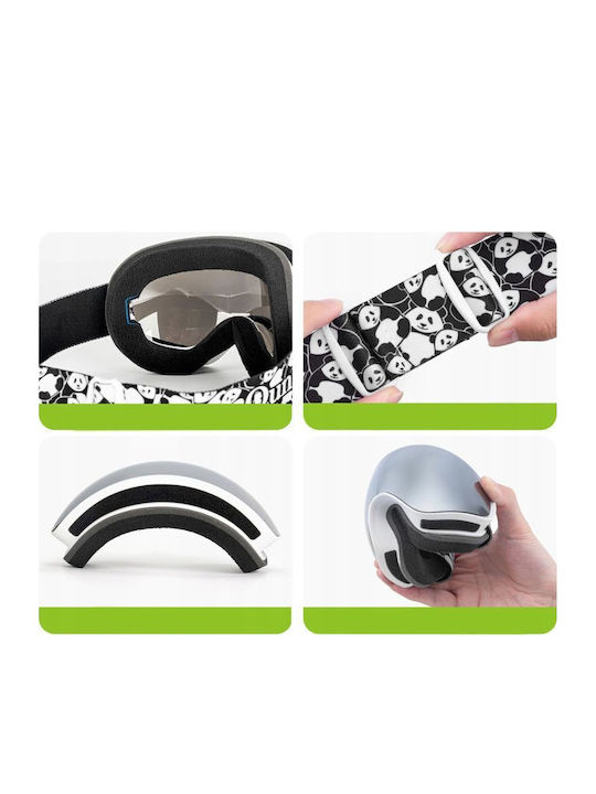 Qunature Ski & Snowboard Kids Mask Black with Lens in Black Colour