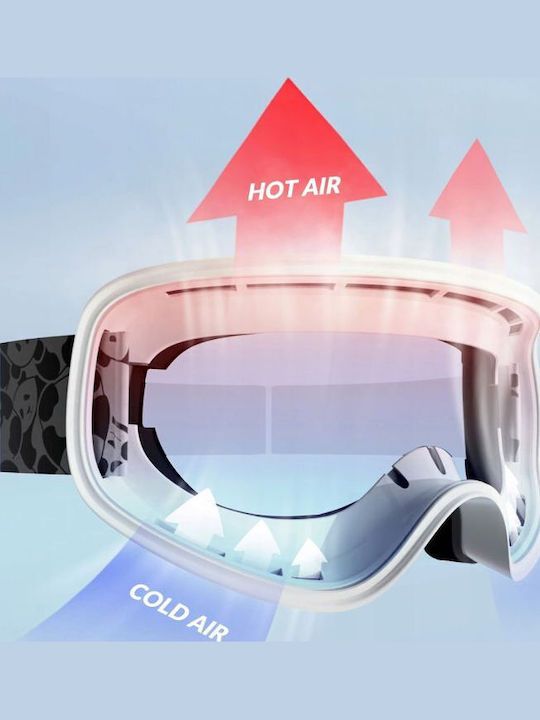 Qunature Ski & Snowboard Kids Mask Black with Lens in Black Colour