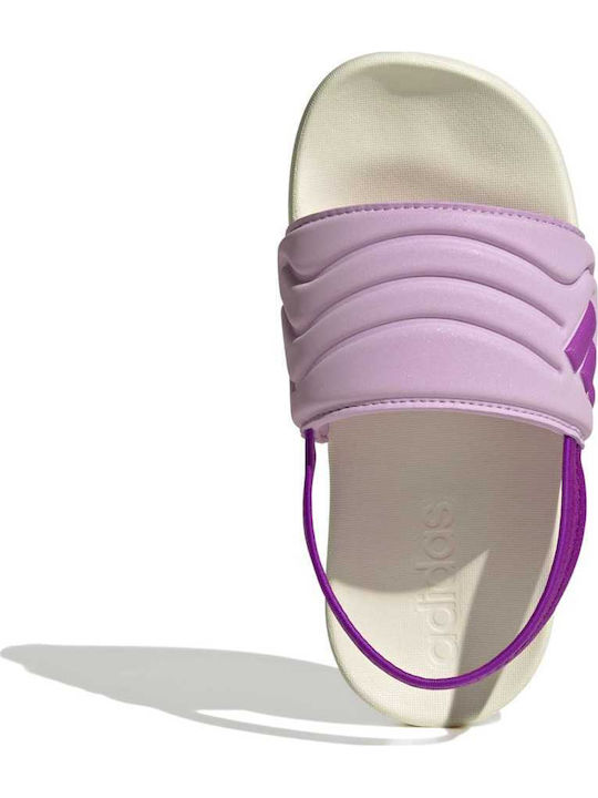Kids' Flip Flops Slides Purple Adilette Estrap