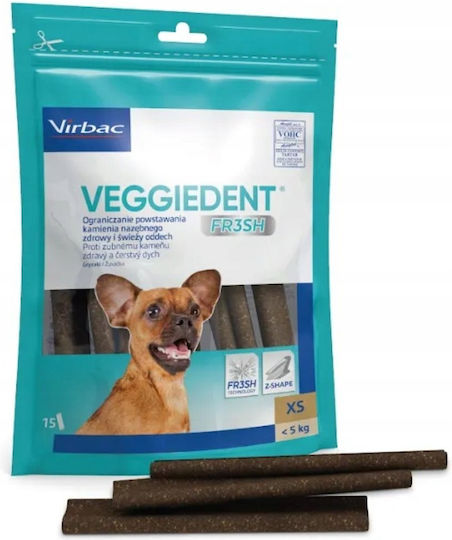 Virbac Veggiedent Treat for Dogs against Tartar & Plaque 114gr 15pcs
