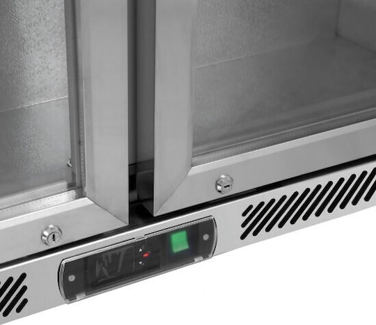 ICS Getränkekühlschrank Rückwandbar 220lt Doppel H89.5xB90xT50.5cm