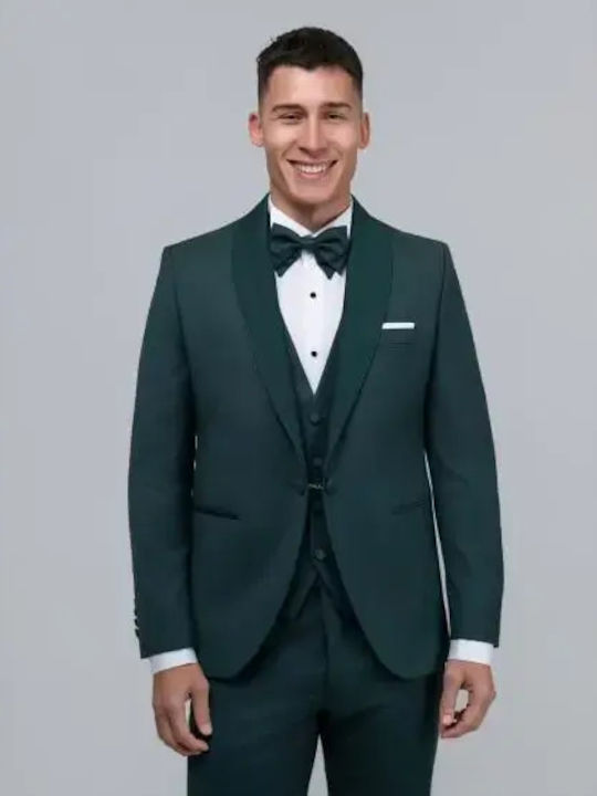 Costum Bărbat Cu Fit Slim Verde