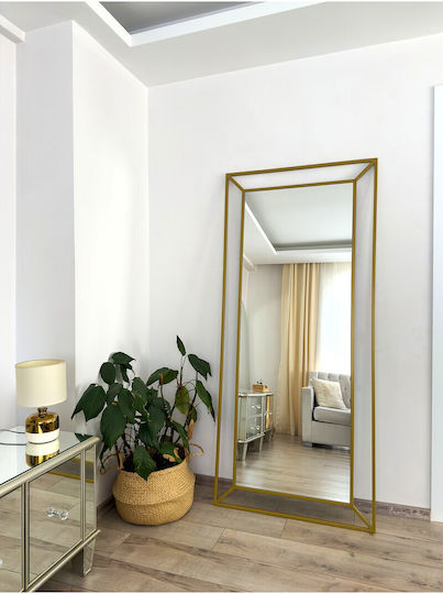 SteweHome STE-010431-P10431 Καθρέπτης Ολόσωμος Χρυσός 180x80cm SteweHome STE-010431-P10431 Καθρέπτης Ολόσωμος Χρυσός 180x80cm