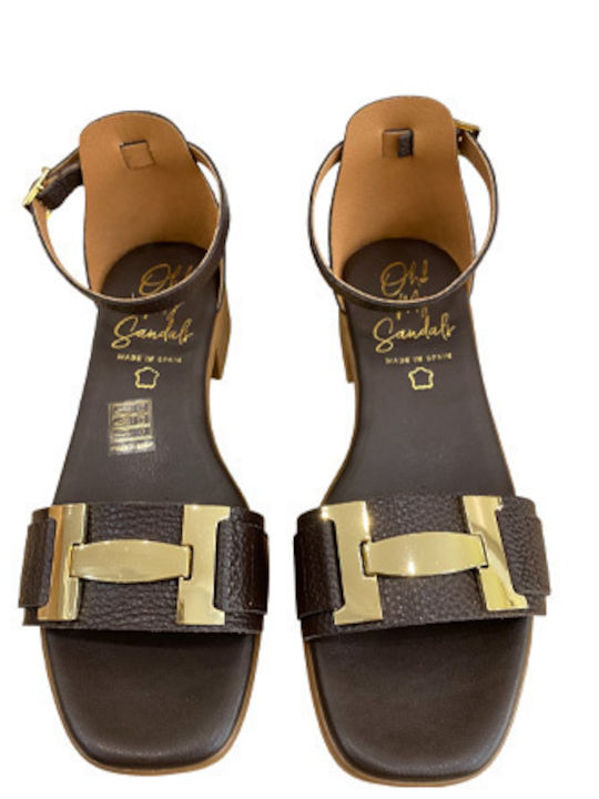 Doya Leder Damen Sandalen Braun 5891K