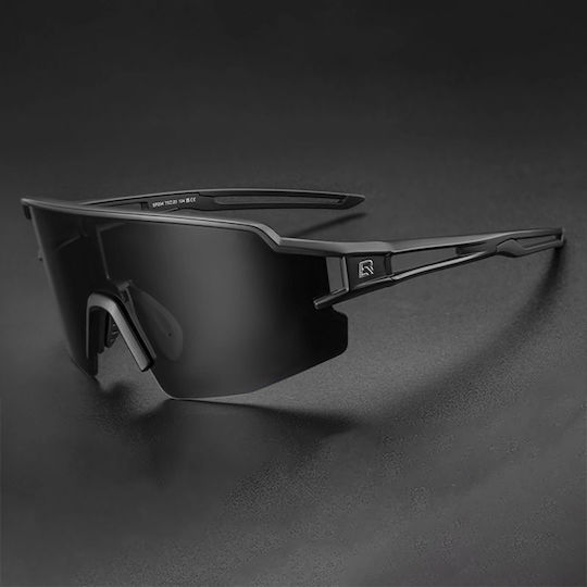 Rockbros Cycling Glasses with Black Frame and Polarized Lenses