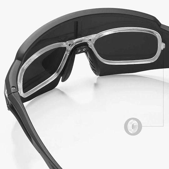 Rockbros Cycling Glasses with Black Frame and Polarized Lenses