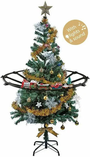 Electric Train Christmas Tree Sound Light 4 Carriages